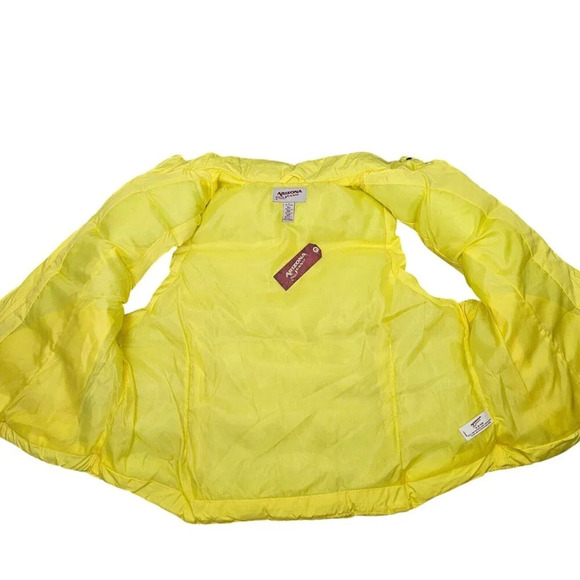 Arizona Jean Co Yellow Puffer Vest Size 1X Junior Full Zip Pockets New With Tag - Picture 10 of 13